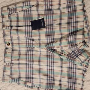 Crown & ivy Motion Flex AQUA FLEUR shorts, 33 waist